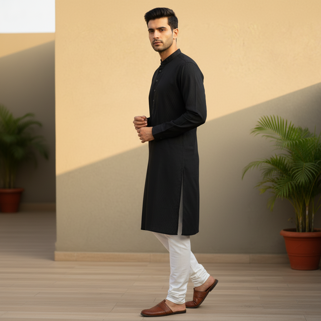 Black Gentle Kurta