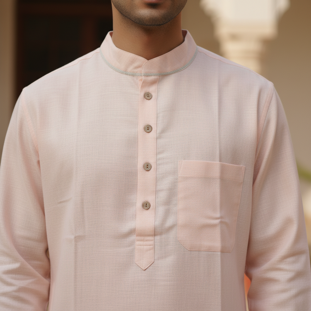 Peach Air Kurta